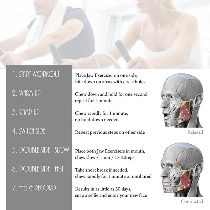 Silicone Jaw Line Exerciser Facial Toner And Neck Muscle Trainer - Legacy Fitness