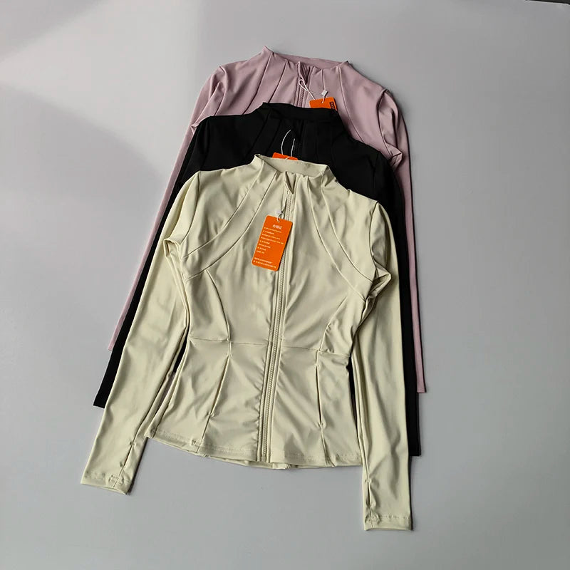 Women Workout Jacket Slim Tight Activewear - Legacy Fitness