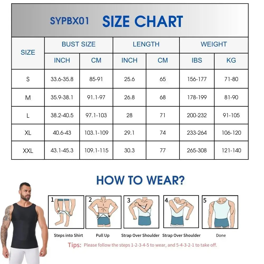 Ultimate Men's Compression Shape Wear, Tummy Control Boost