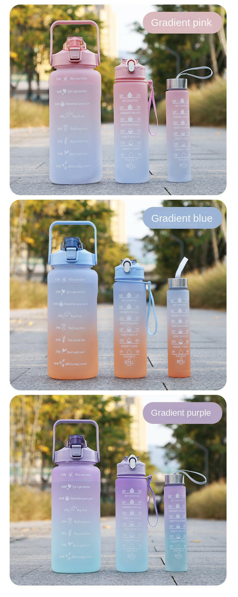 Motivational Water Bottle With Time Markers - Legacy Fitness