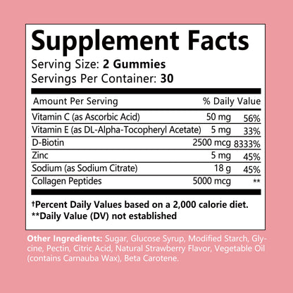 Radiant Collagen Gummies with Biotin and Vitamin C