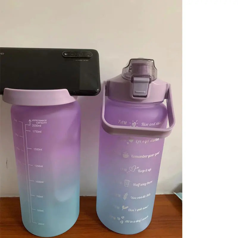 Motivational Water Bottle With Time Markers - Legacy Fitness
