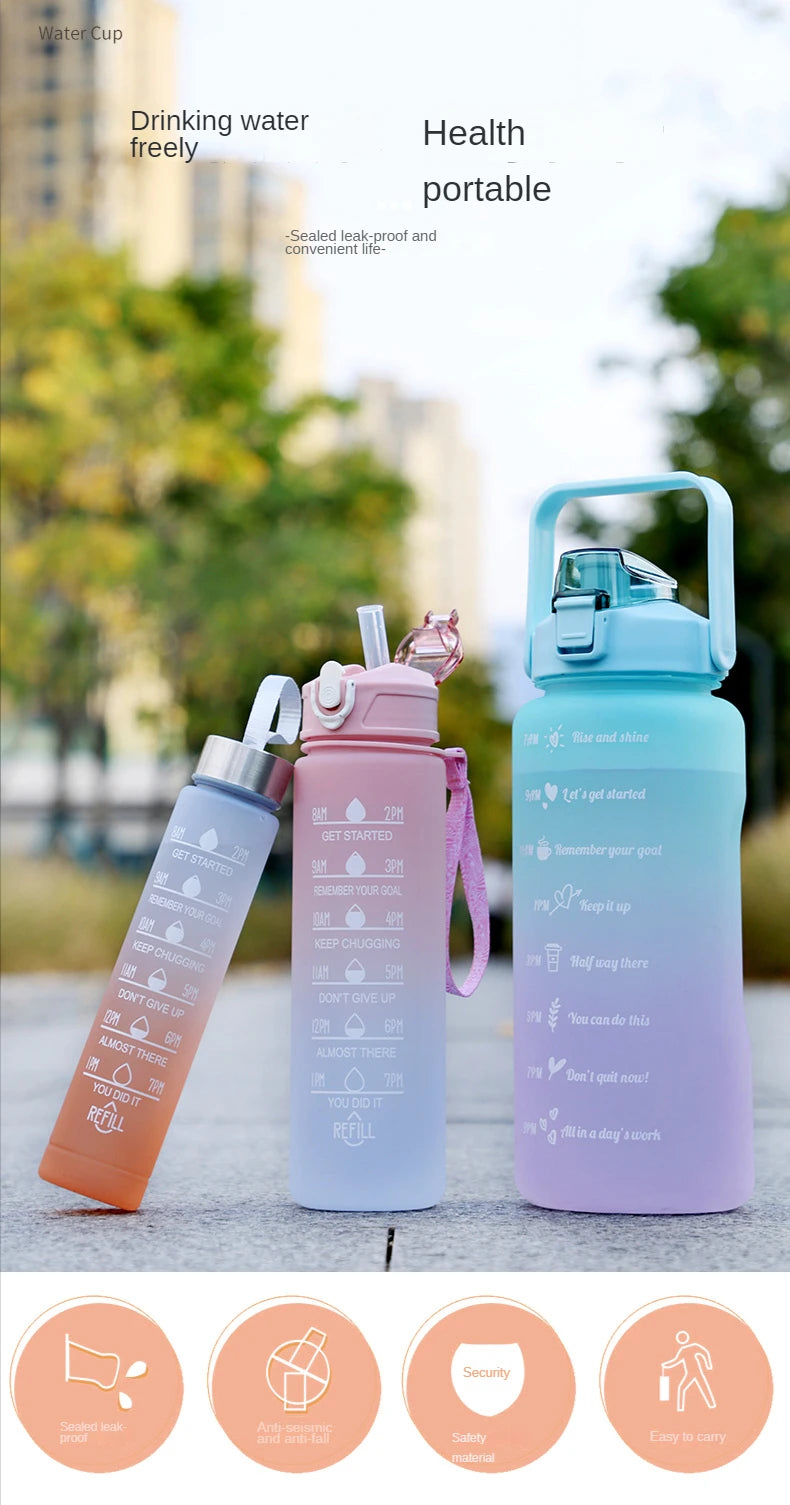 Motivational Water Bottle With Time Markers - Legacy Fitness