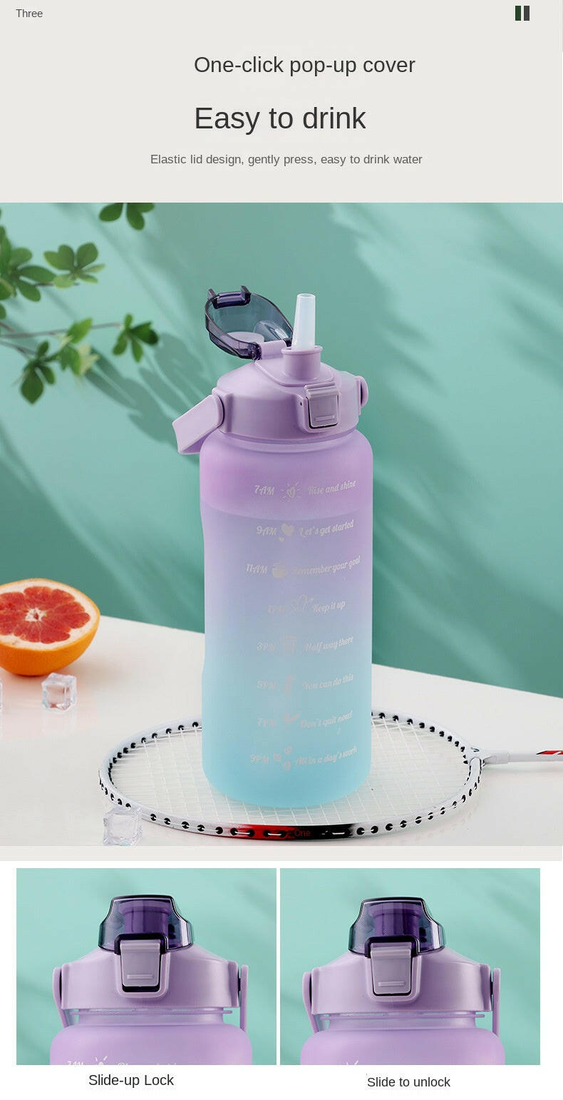 Motivational Water Bottle With Time Markers - Legacy Fitness
