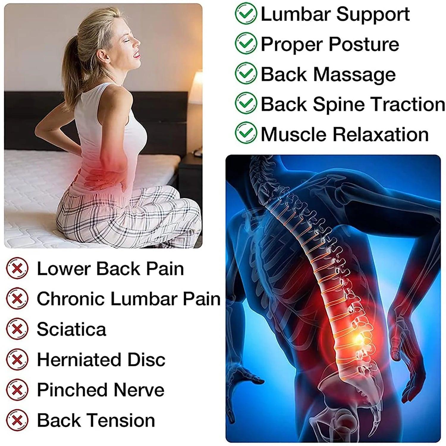 Waist Massager Lumbar Spine Reliever Spine Back Stretch and Corrector - Legacy Fitness