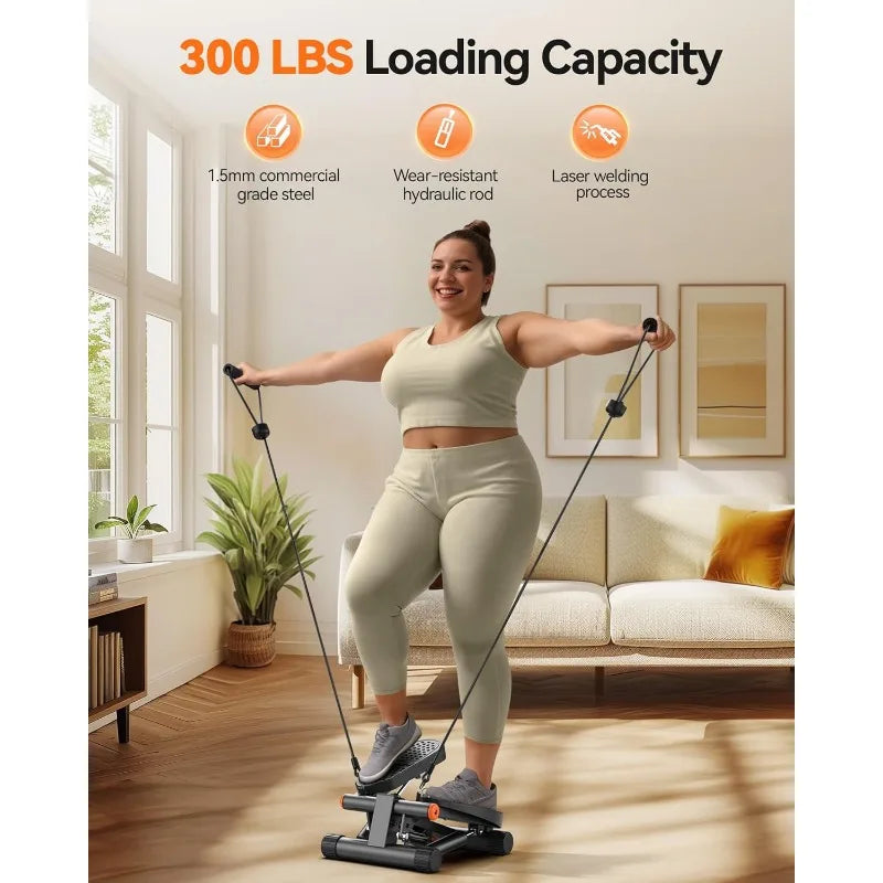Mini Stair Stepper with Resistance Bands at Home Workout Equipment - Legacy Fitness