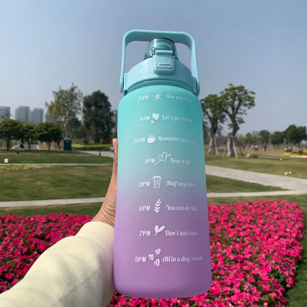 Motivational Water Bottle With Time Markers - Legacy Fitness