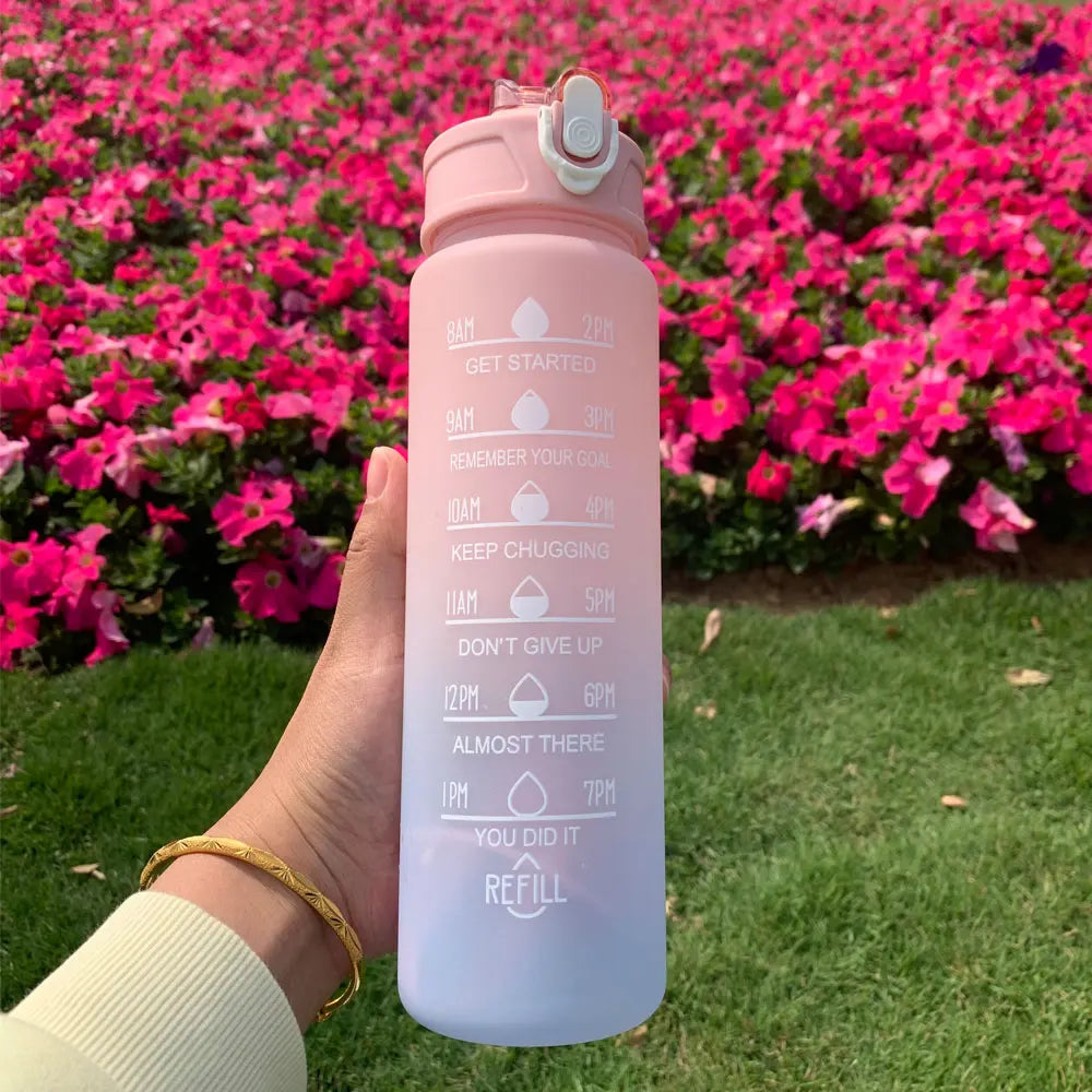 Motivational Water Bottle With Time Markers - Legacy Fitness