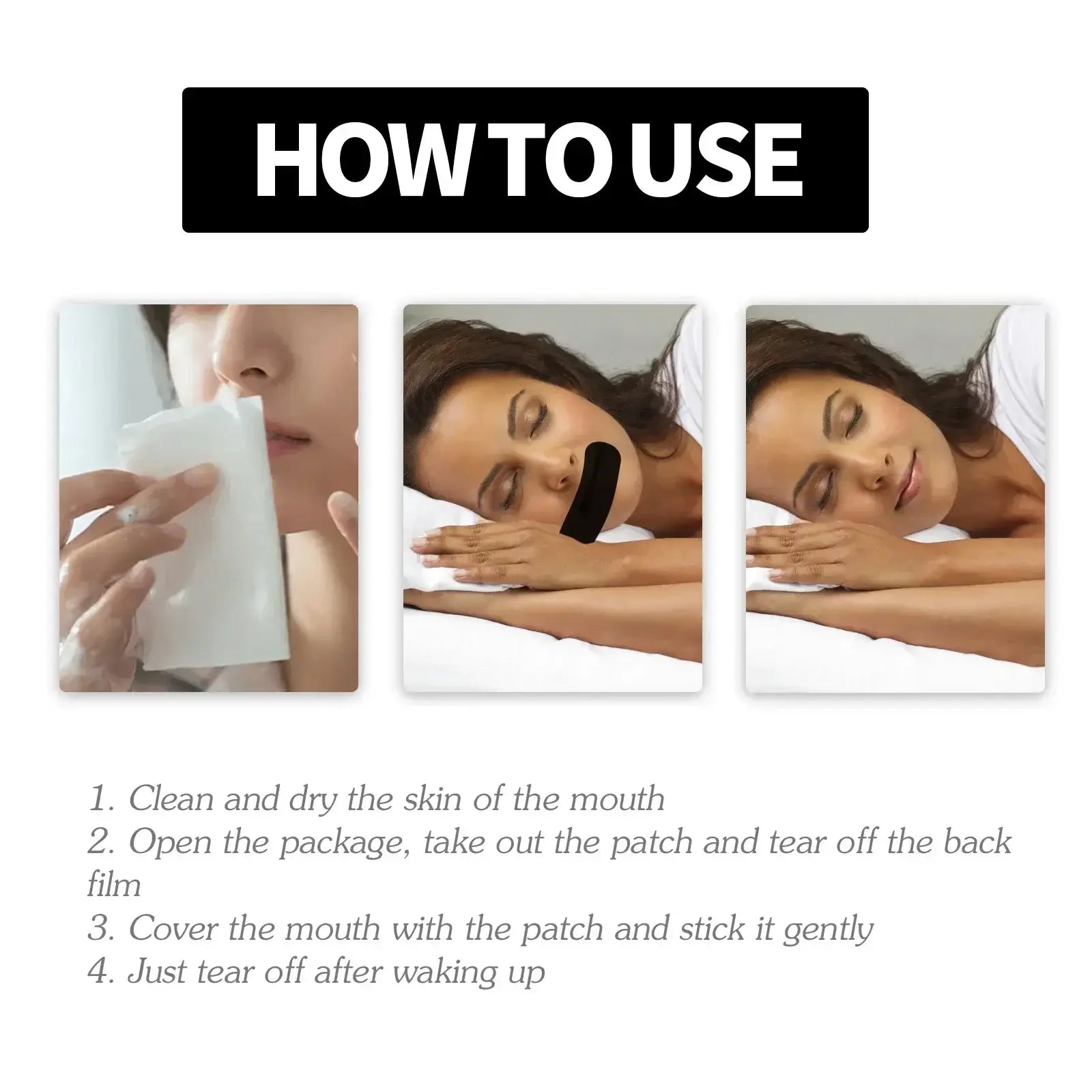How to use Nose Breathing Correction Patches: steps for better sleep and improved breathing.