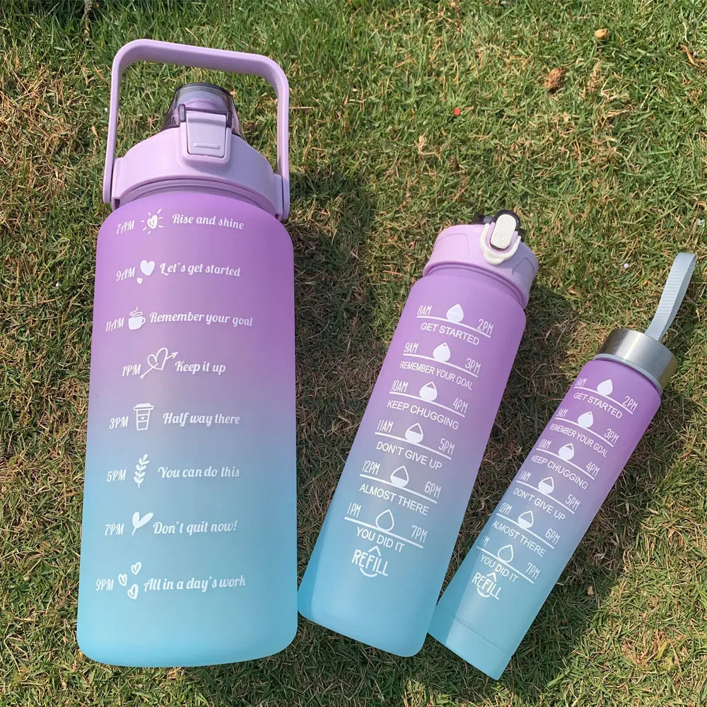 Motivational Water Bottle With Time Markers - Legacy Fitness