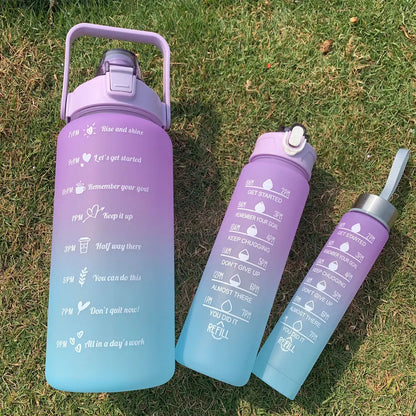 Motivational Water Bottle With Time Markers - Legacy Fitness