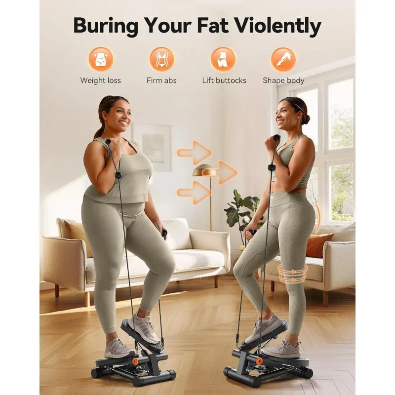 Mini Stair Stepper with Resistance Bands at Home Workout Equipment - Legacy Fitness