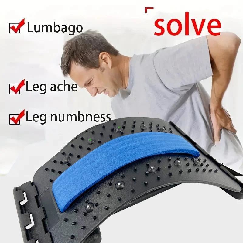Waist Massager Lumbar Spine Reliever Spine Back Stretch and Corrector - Legacy Fitness
