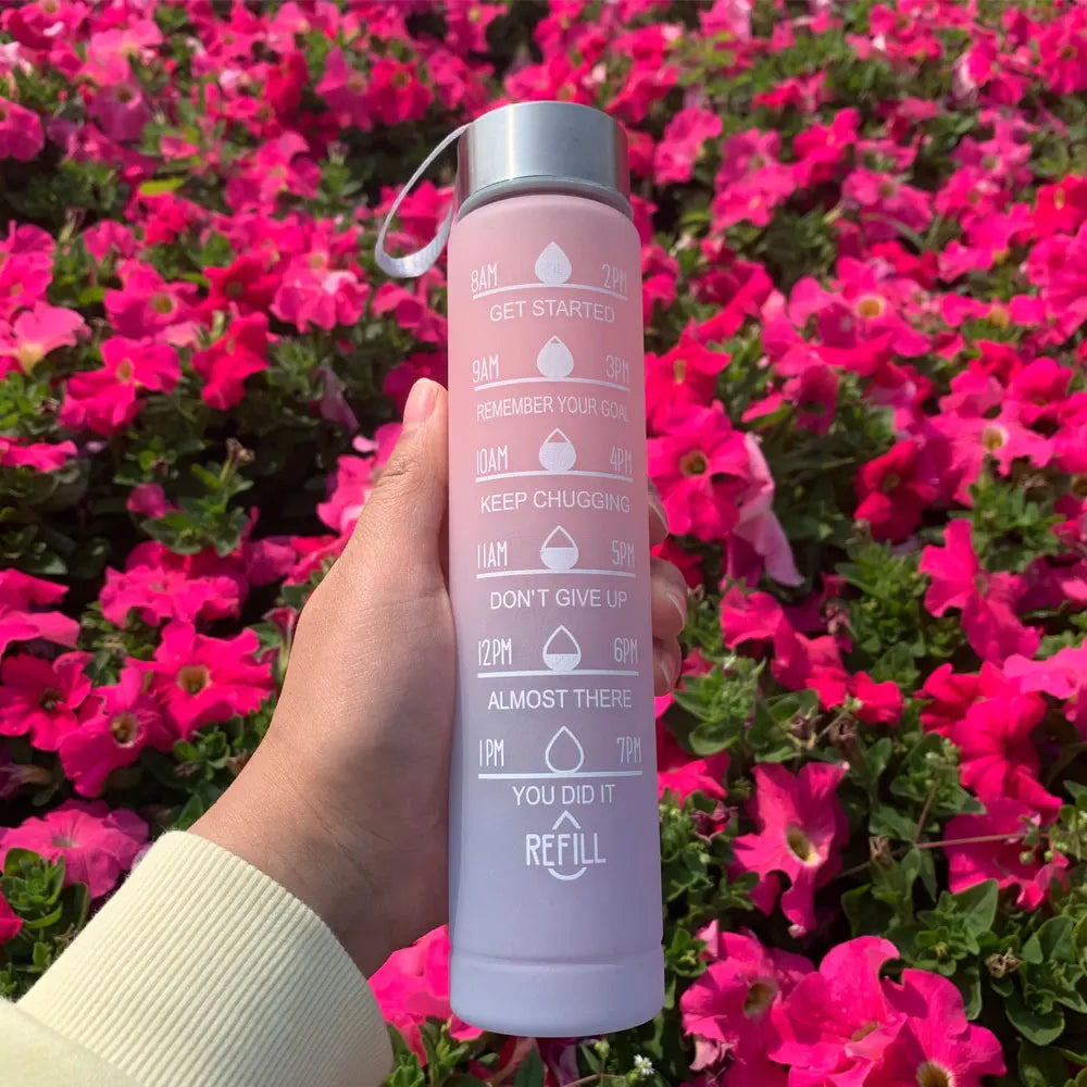 Motivational Water Bottle With Time Markers - Legacy Fitness
