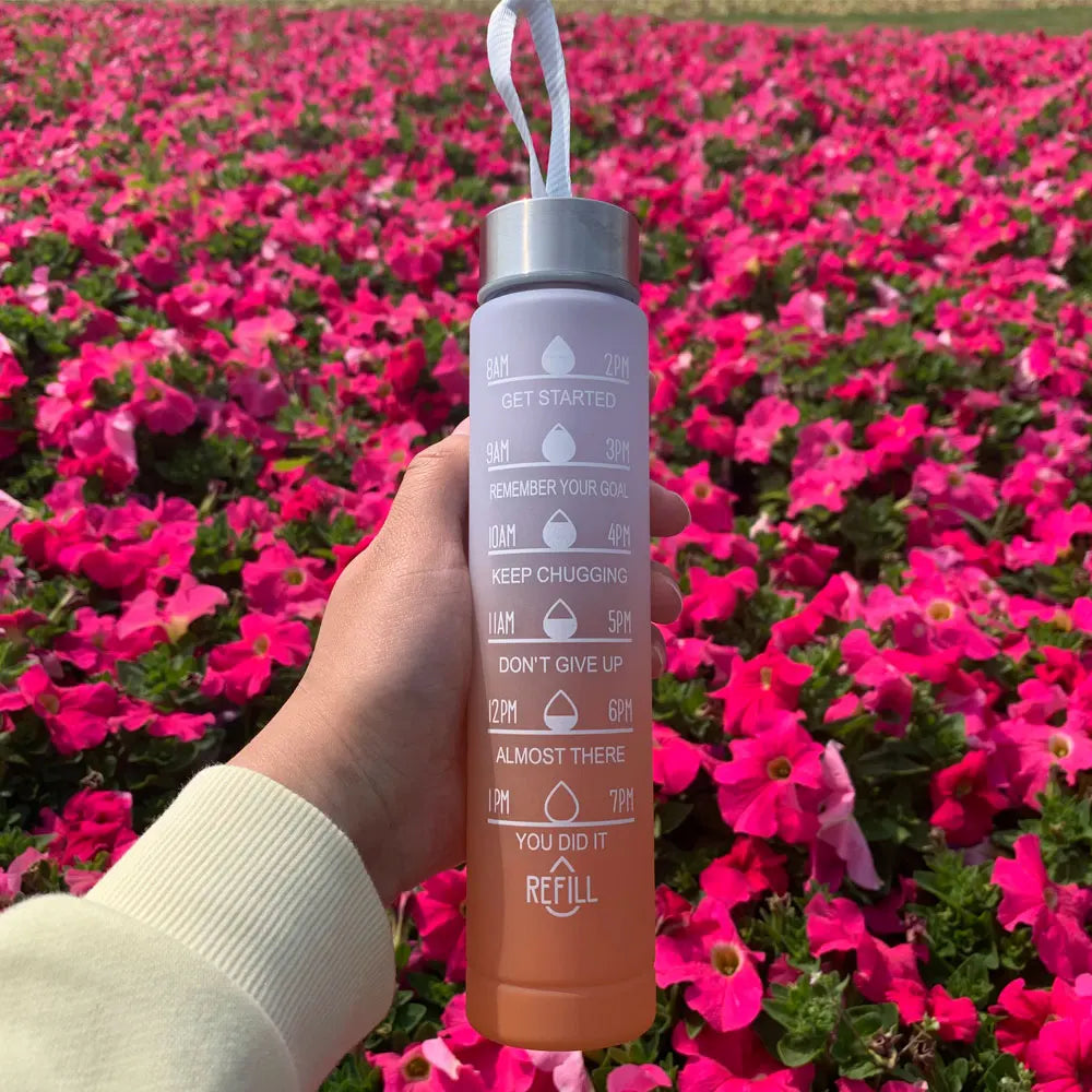 Motivational Water Bottle With Time Markers - Legacy Fitness