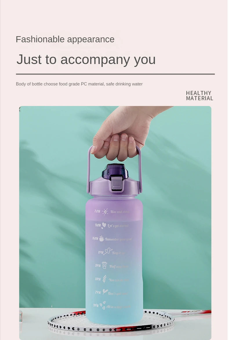 Motivational Water Bottle With Time Markers - Legacy Fitness