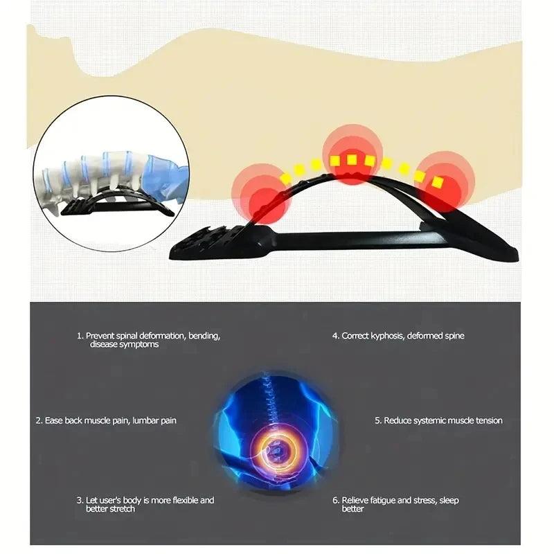 Waist Massager Lumbar Spine Reliever Spine Back Stretch and Corrector - Legacy Fitness