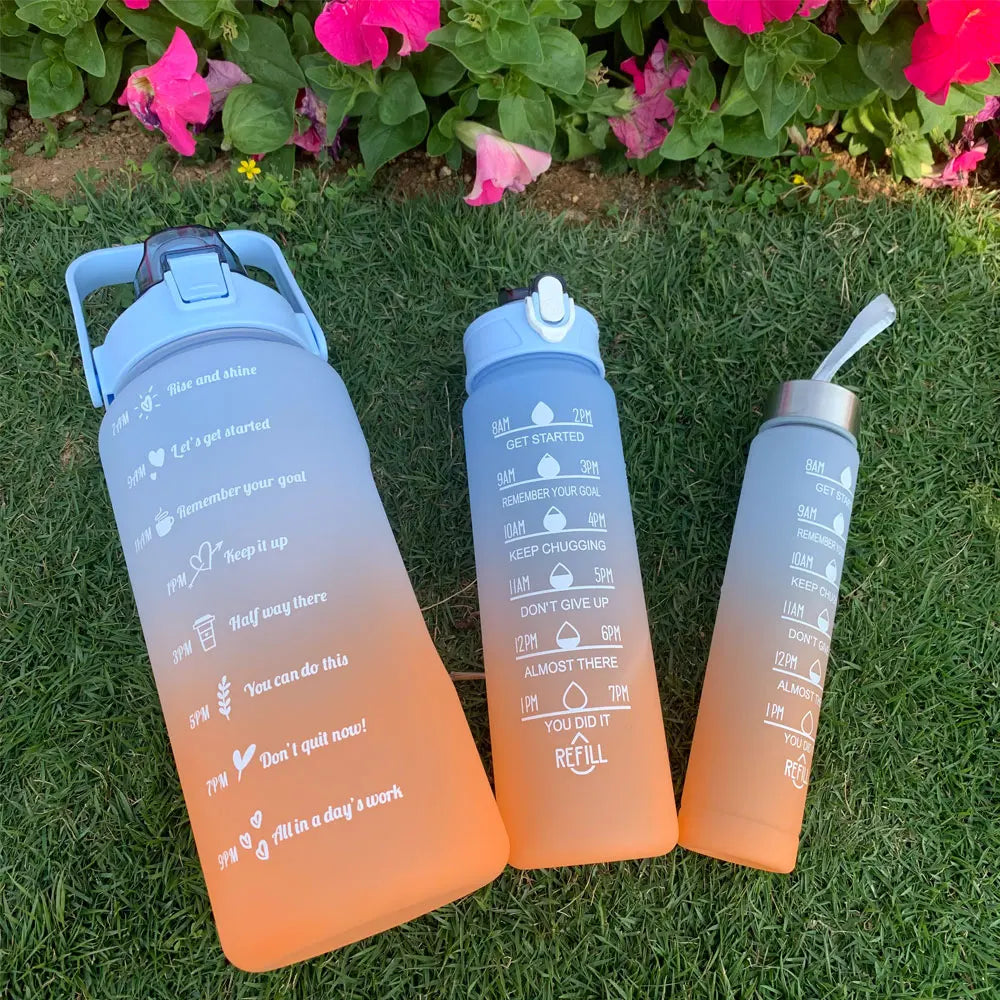 Motivational Water Bottle With Time Markers - Legacy Fitness
