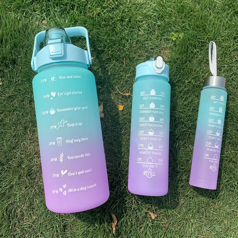 Motivational Water Bottle With Time Markers - Legacy Fitness