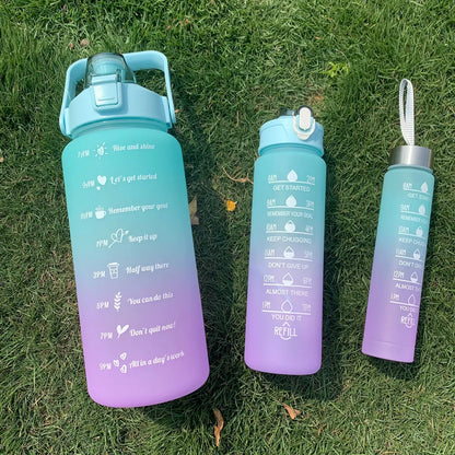 Motivational Water Bottle With Time Markers - Legacy Fitness