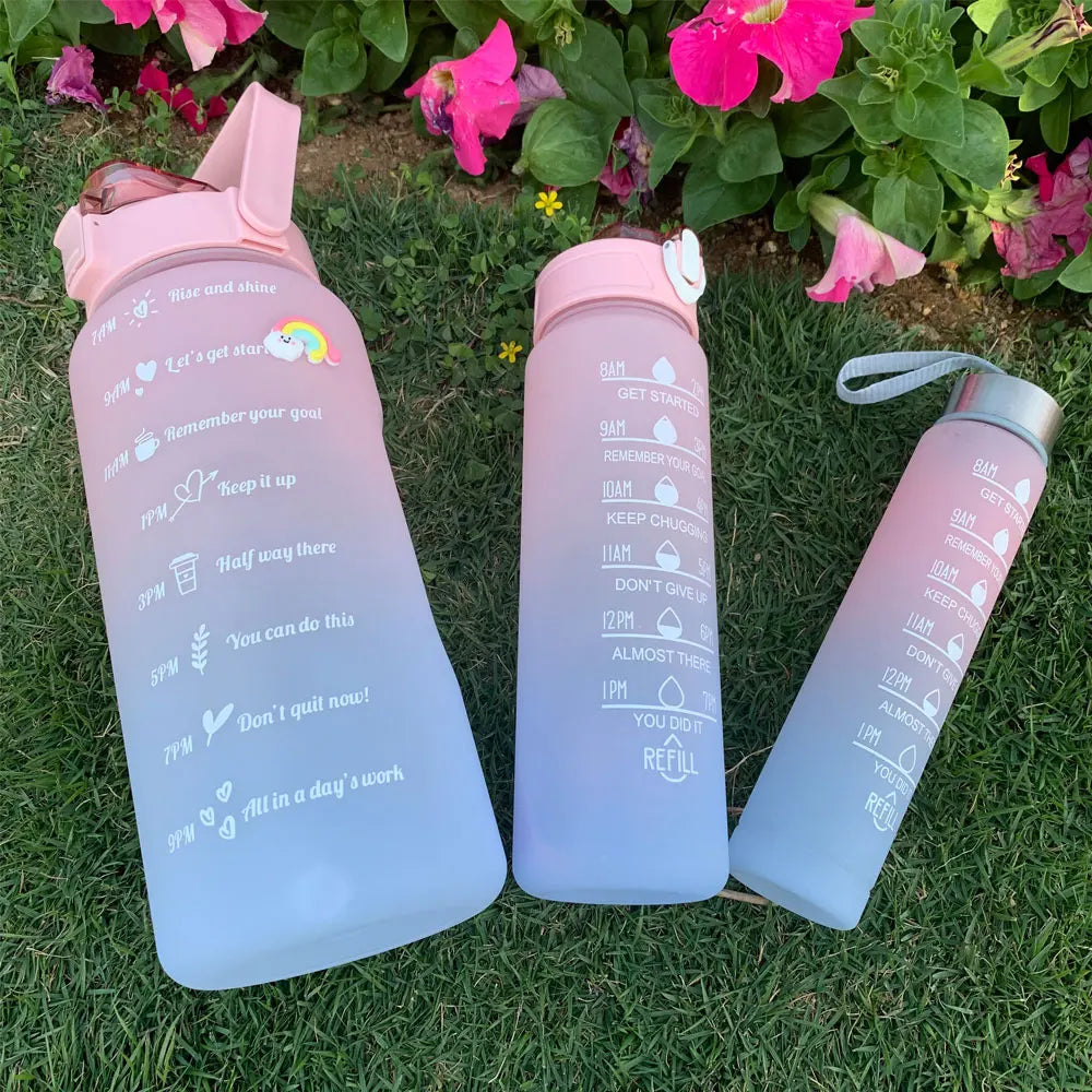 Motivational Water Bottle With Time Markers - Legacy Fitness