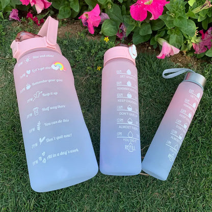 Motivational Water Bottle With Time Markers - Legacy Fitness