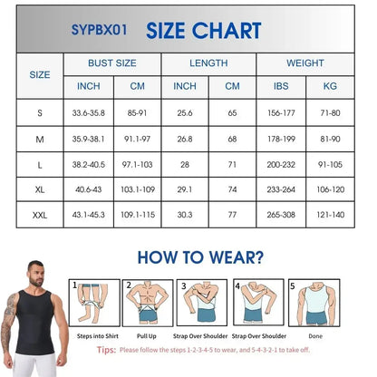 Ultimate Men's Compression Shape Wear, Tummy Control Boost