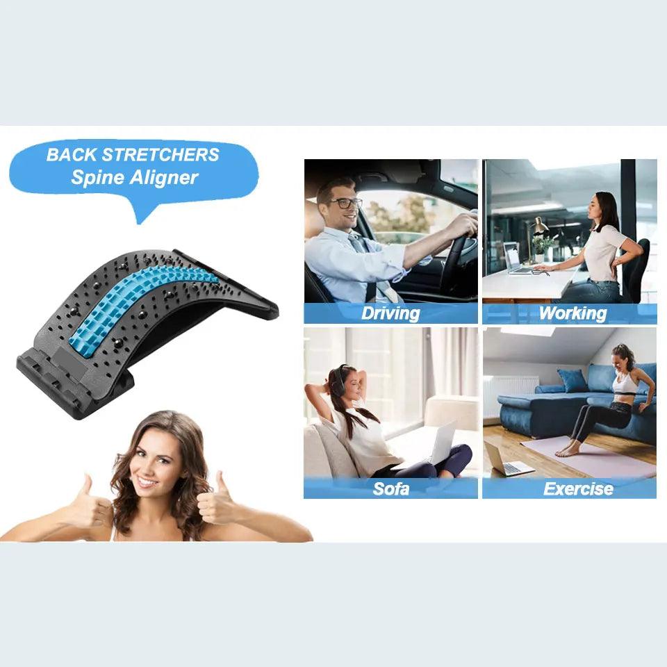 Waist Massager Lumbar Spine Reliever Spine Back Stretch and Corrector - Legacy Fitness