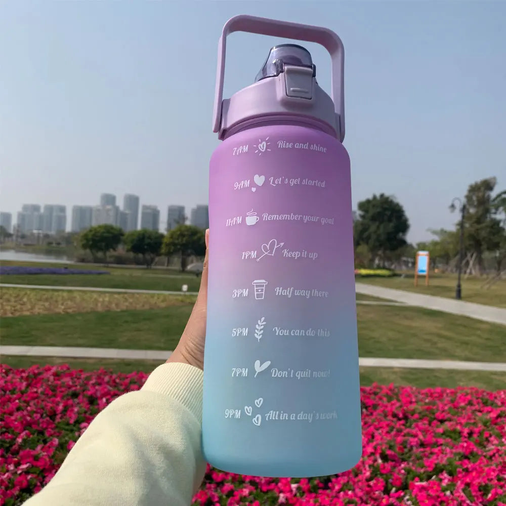 Motivational Water Bottle With Time Markers - Legacy Fitness