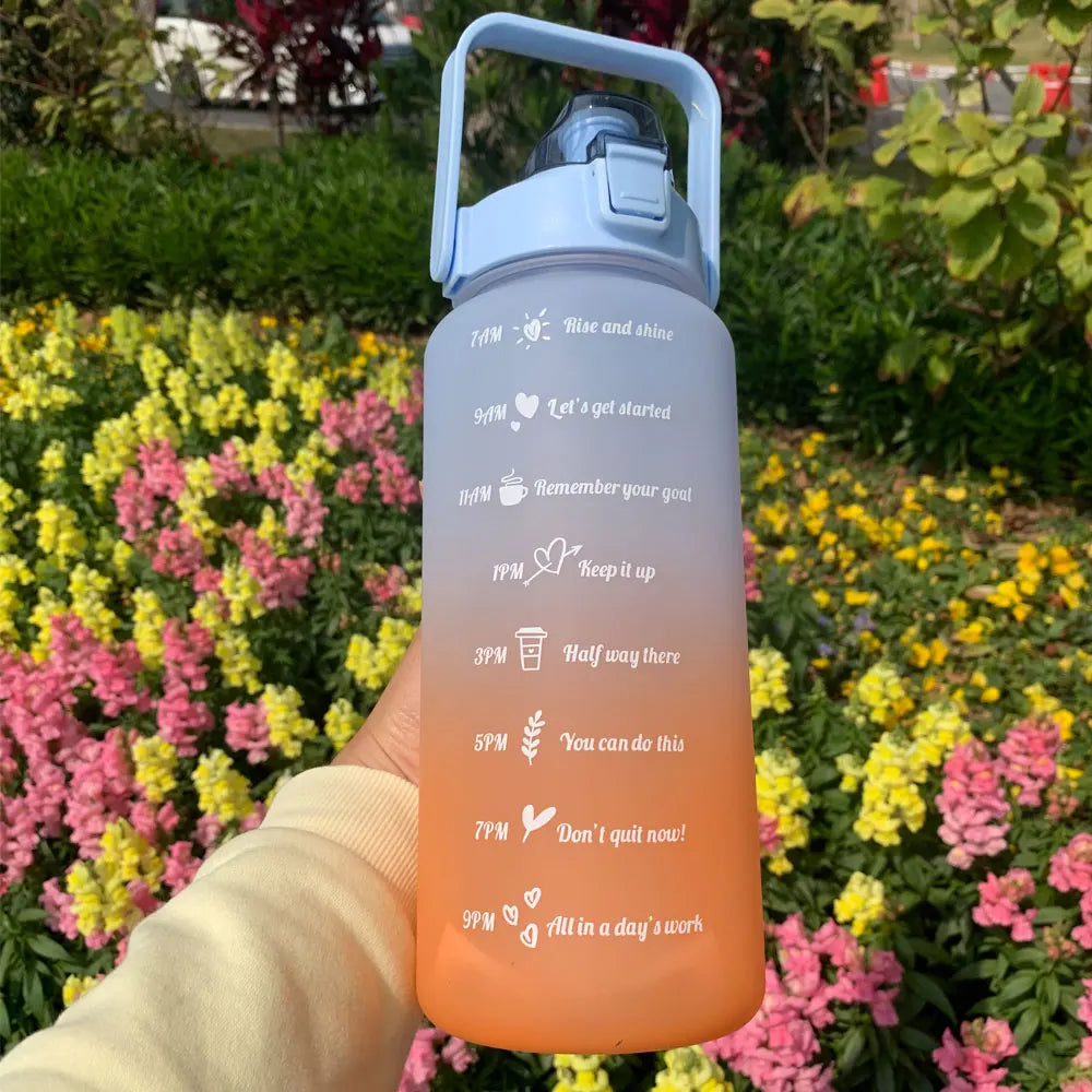 Motivational Water Bottle With Time Markers - Legacy Fitness