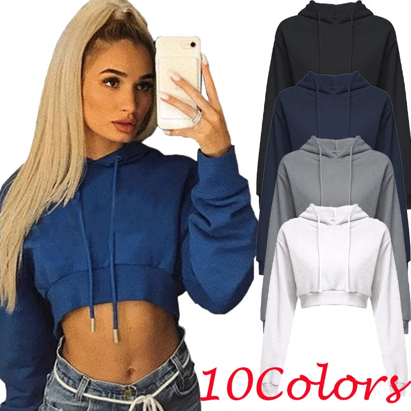 Women Crop Top Long Sleeve Sweatshirt - Legacy Fitness