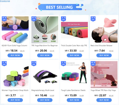 Yoga Foam Roller with Extra Firm Support
