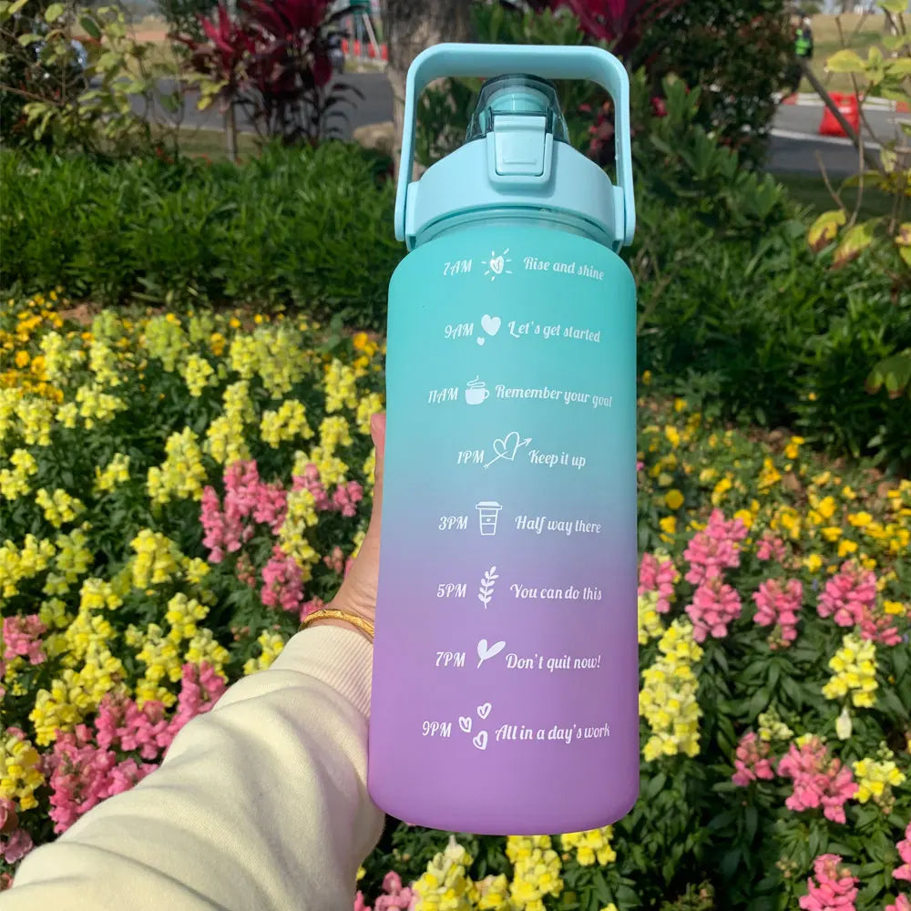 Motivational Water Bottle With Time Markers - Legacy Fitness