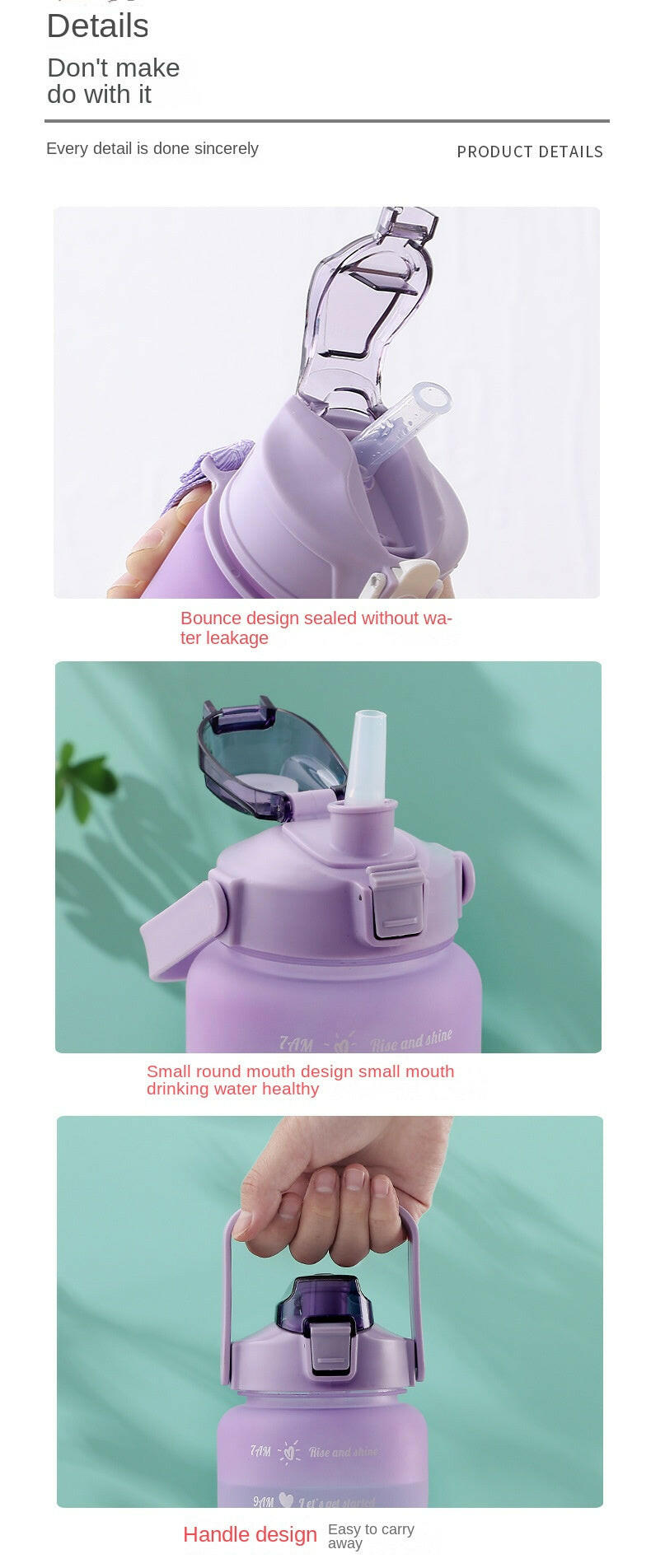 Motivational Water Bottle With Time Markers - Legacy Fitness